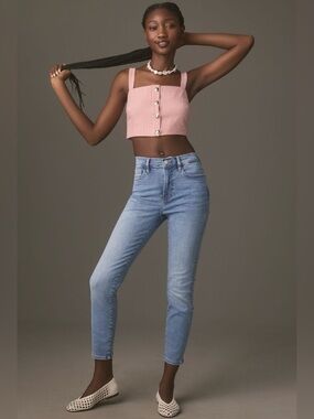 FRAME DENIM LE HIGH SKINNY CROP COLORADO DESIGNER DENIM JEANS SZ 27